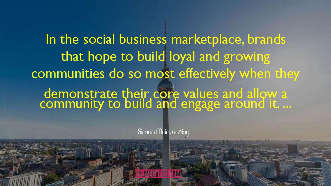 Social Business quotes by Simon Mainwaring