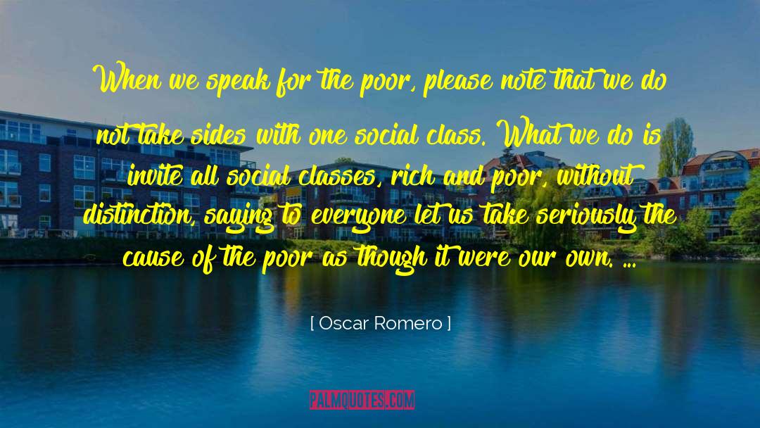 Social Class quotes by Oscar Romero