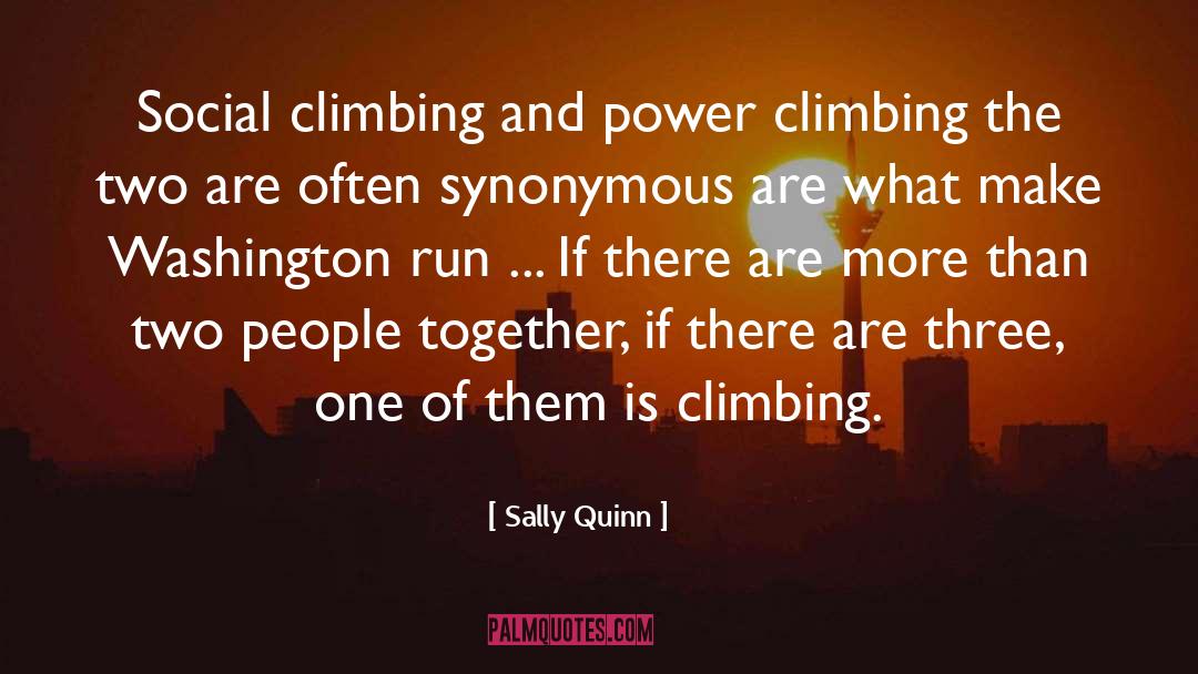 Social Climbing quotes by Sally Quinn