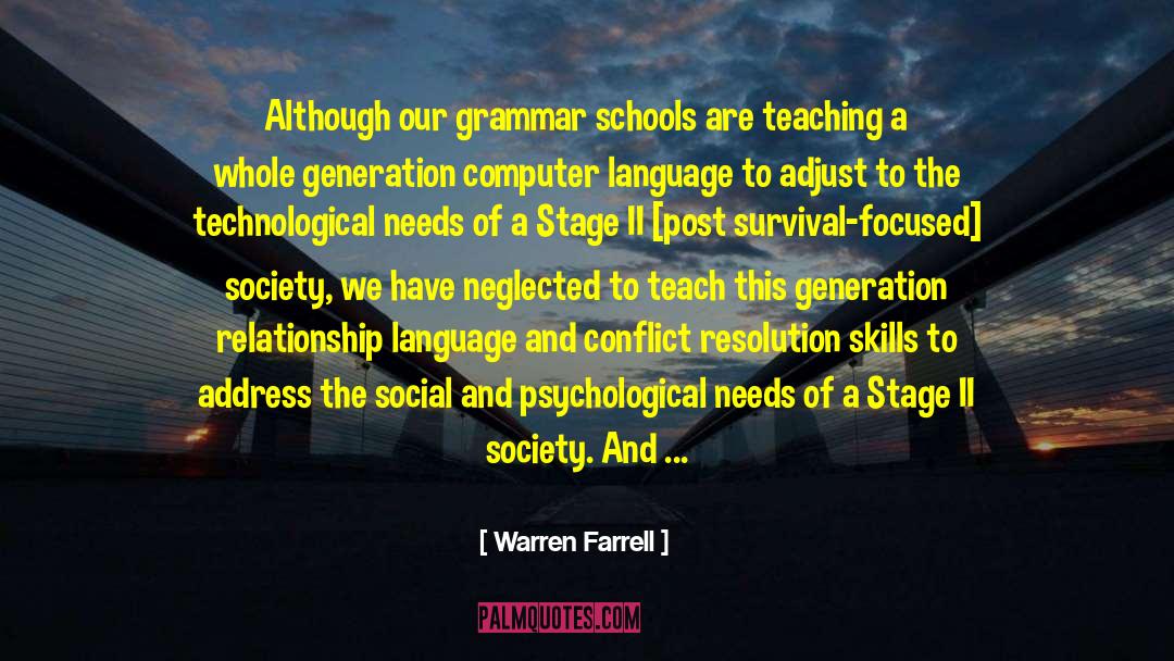 Social Competence quotes by Warren Farrell