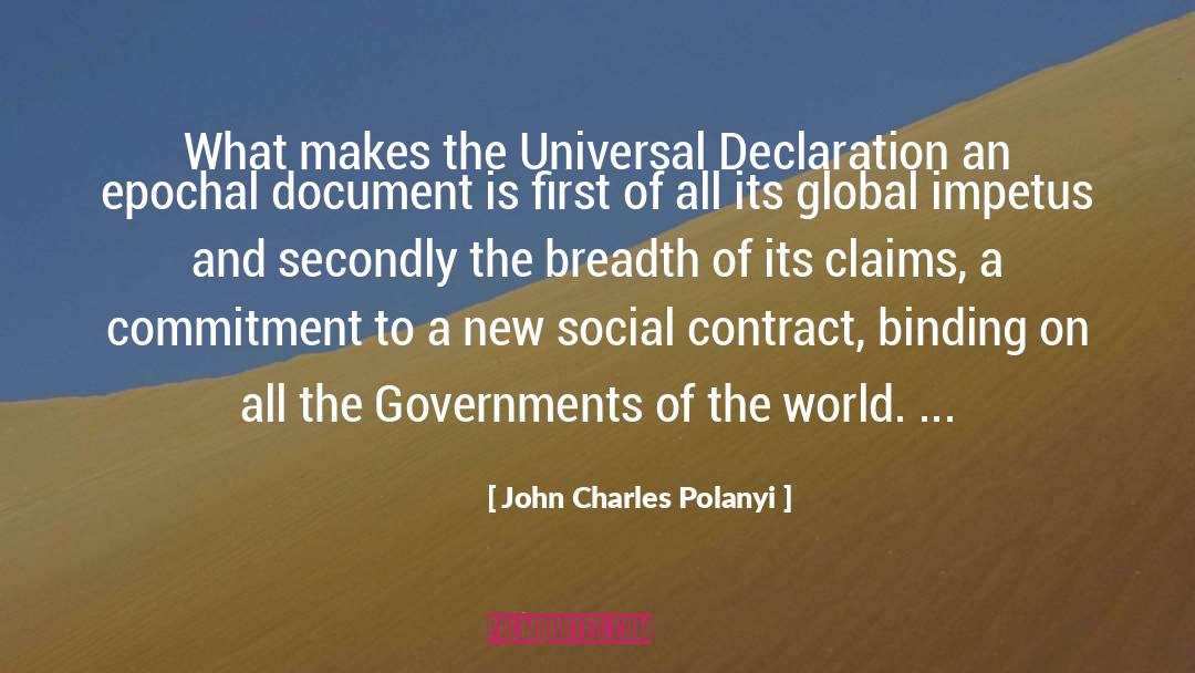 Social Contract quotes by John Charles Polanyi