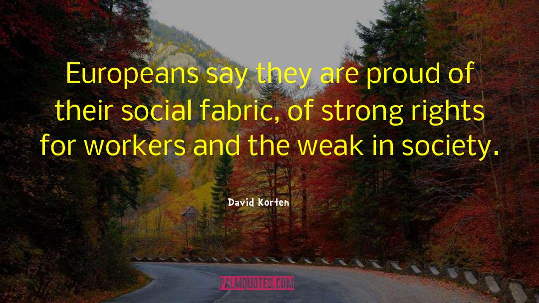 Social Fabric quotes by David Korten