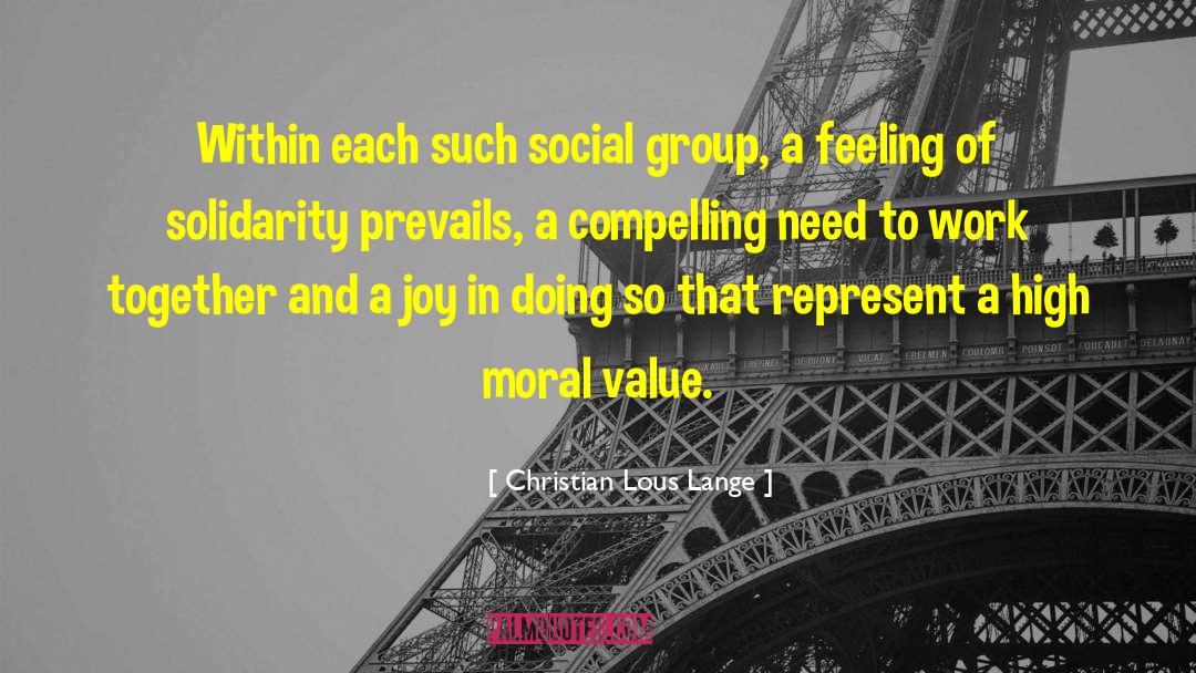 Social Groups quotes by Christian Lous Lange