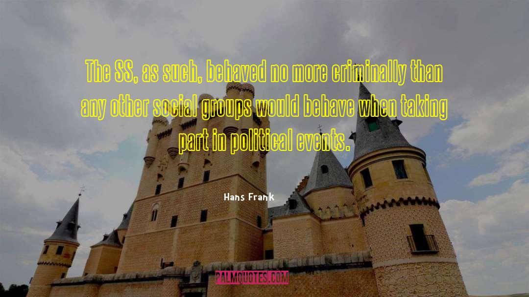 Social Groups quotes by Hans Frank