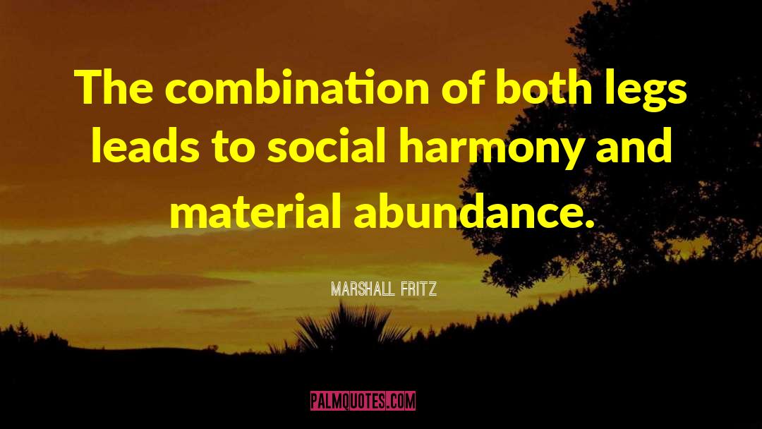 Social Harmony quotes by Marshall Fritz