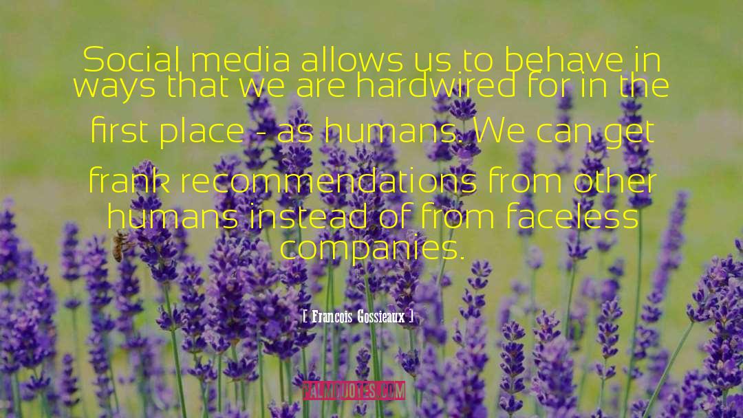 Social Media Detox quotes by Francois Gossieaux