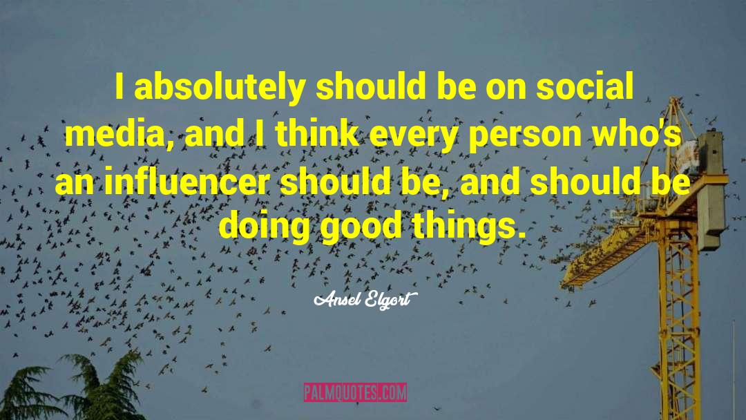 Social Media Influencers quotes by Ansel Elgort