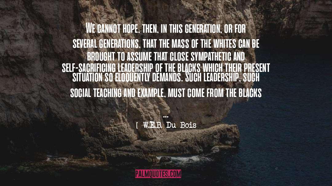 Social Organization quotes by W.E.B. Du Bois