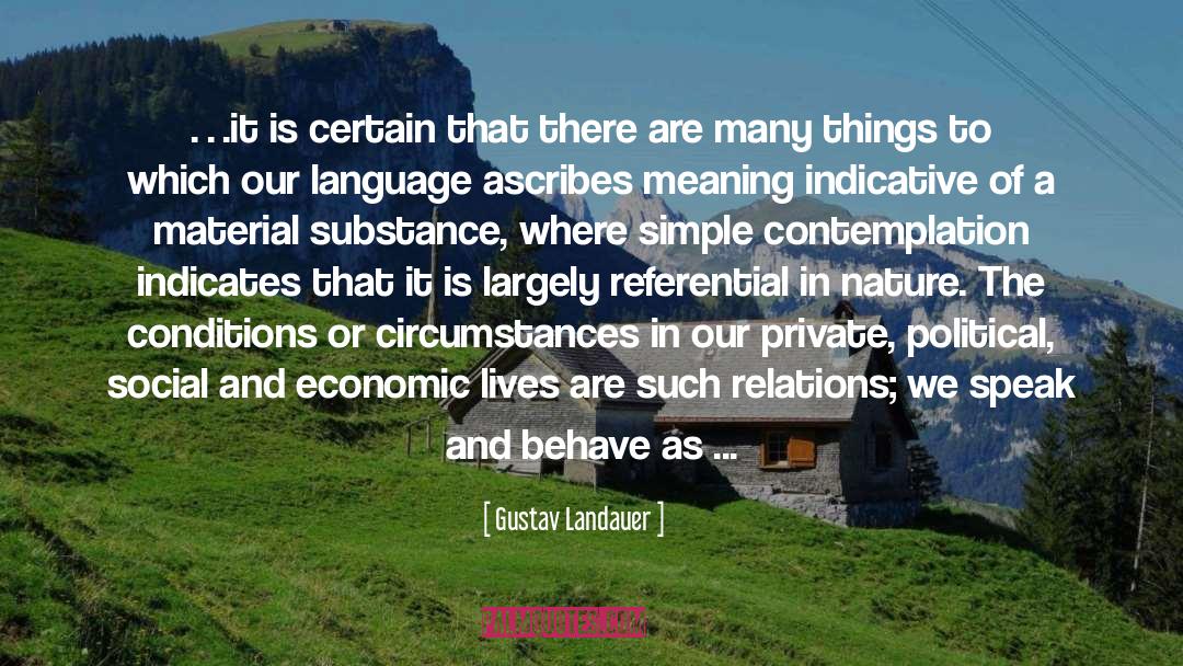 Social Relations quotes by Gustav Landauer