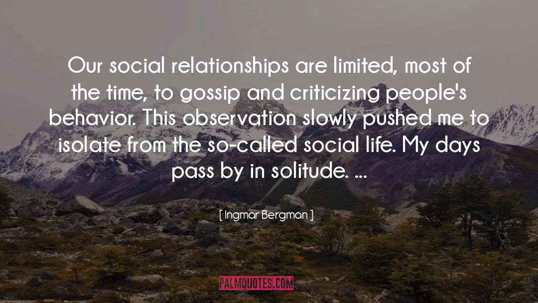 Social Relationships quotes by Ingmar Bergman