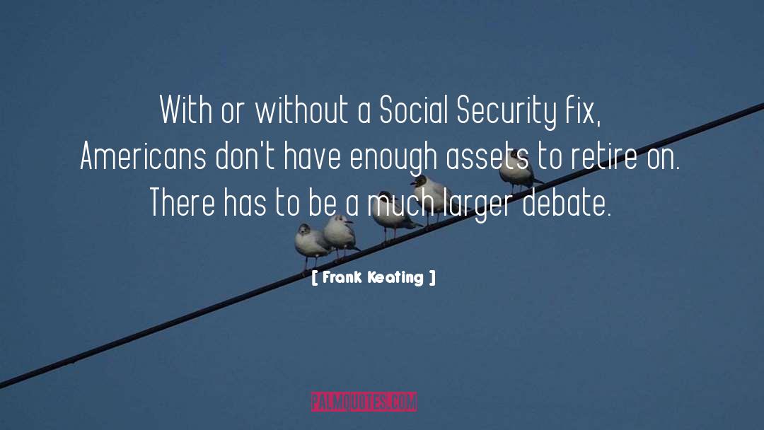 Social Security quotes by Frank Keating