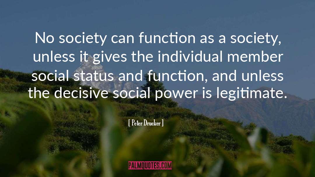 Social Status quotes by Peter Drucker