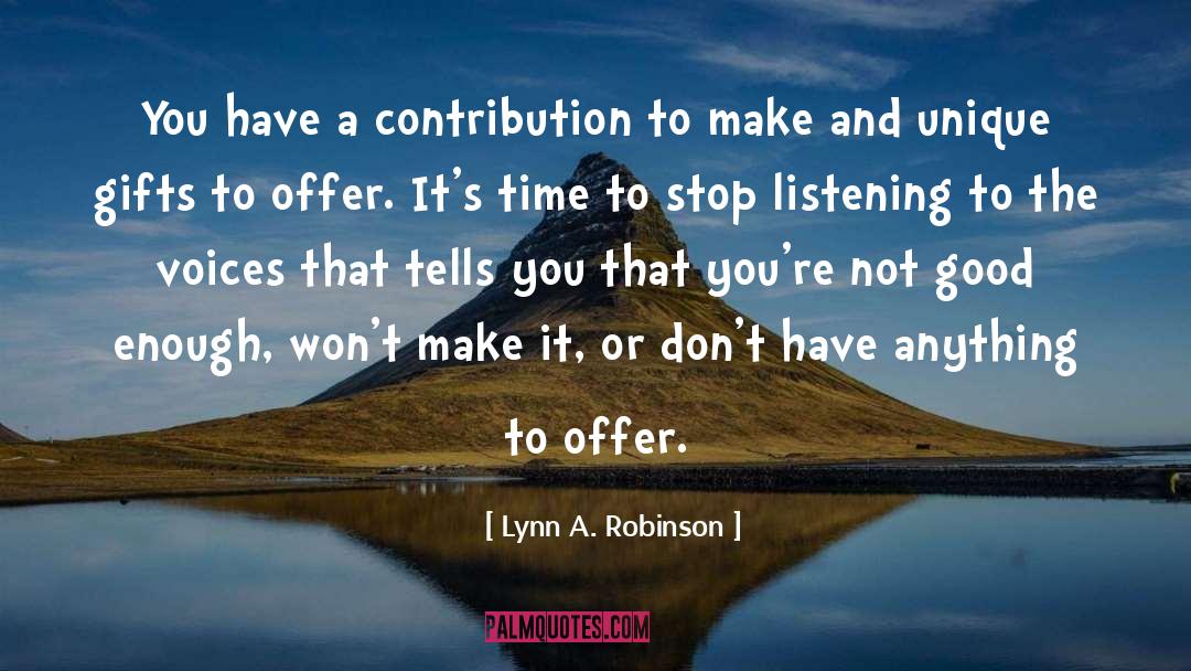 Societal Contribution quotes by Lynn A. Robinson