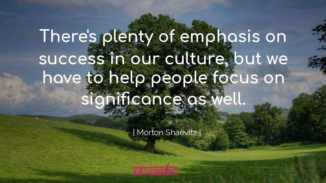 Societal Success quotes by Morton Shaevitz