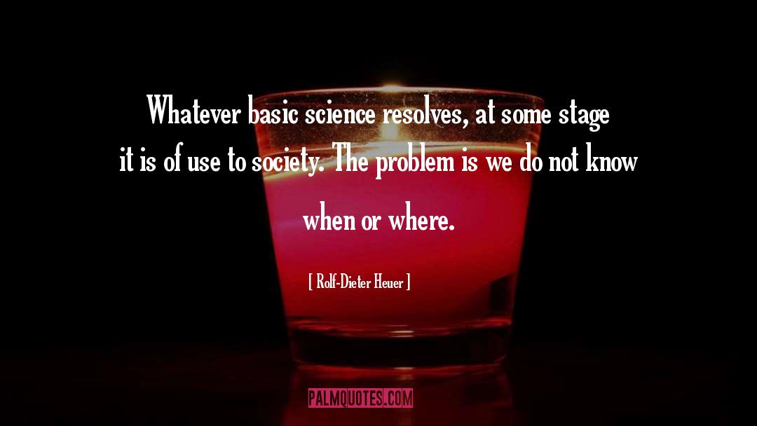 Society Problem quotes by Rolf-Dieter Heuer