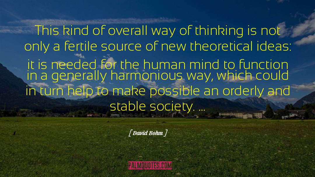 Society Thinking quotes by David Bohm