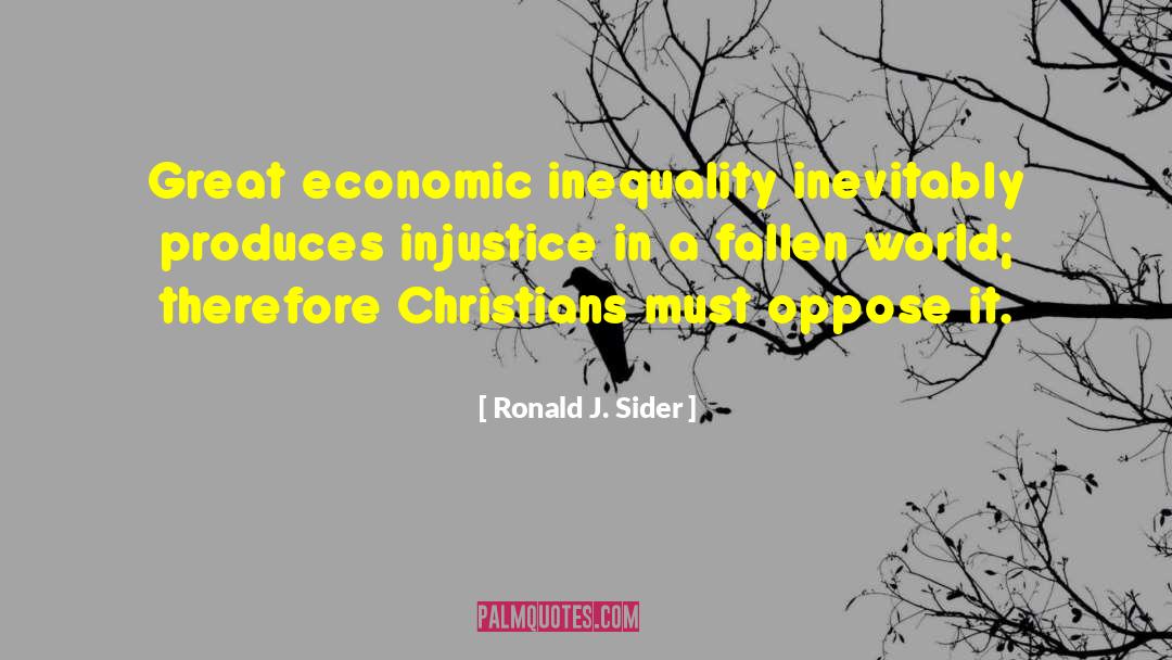 Socio Economic Injustice quotes by Ronald J. Sider