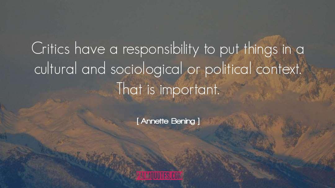 Sociological quotes by Annette Bening