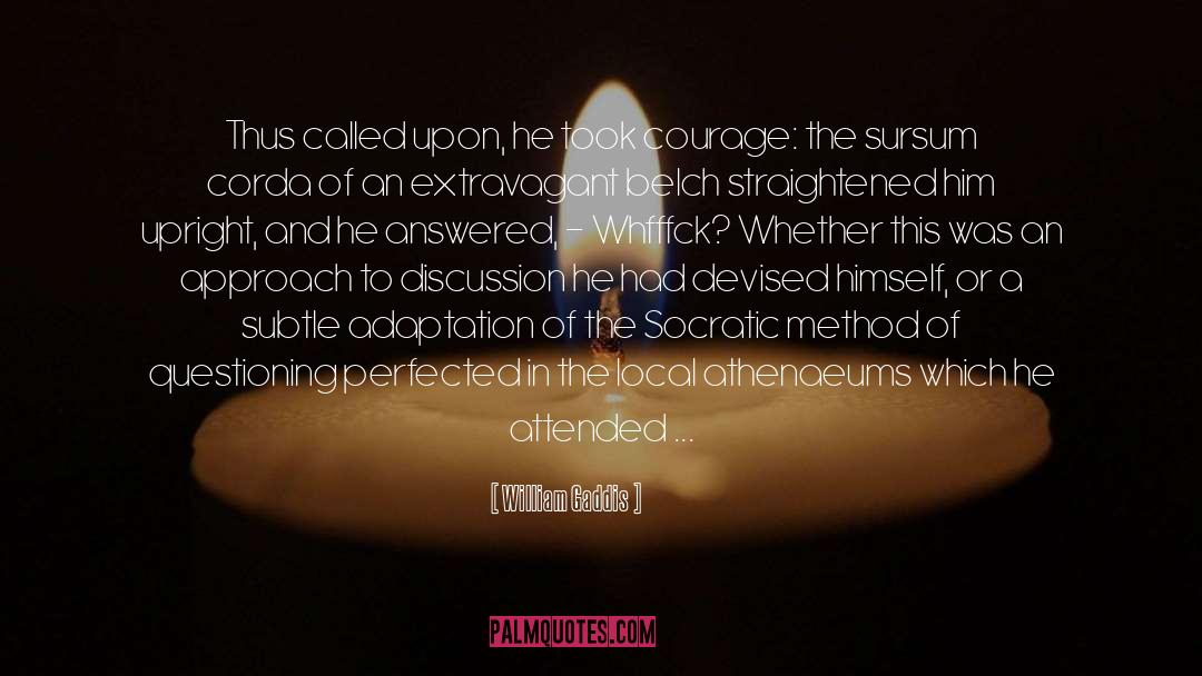 Socratic Method quotes by William Gaddis