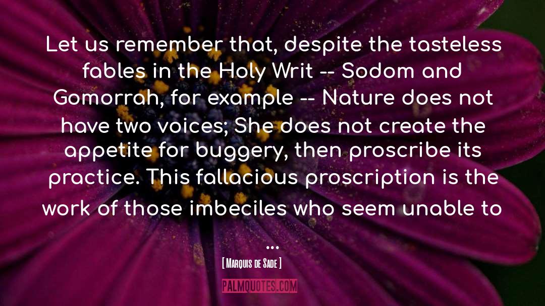 Sodom And Gomorrah quotes by Marquis De Sade