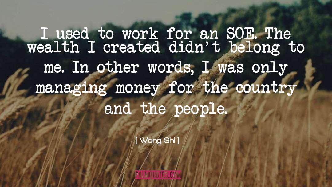 Soe quotes by Wang Shi