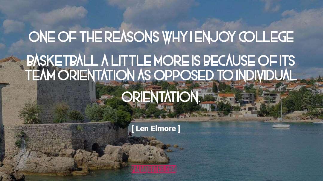 Softball Team quotes by Len Elmore