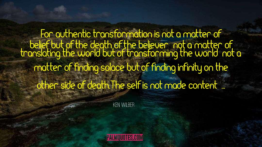 Solace quotes by Ken Wilber