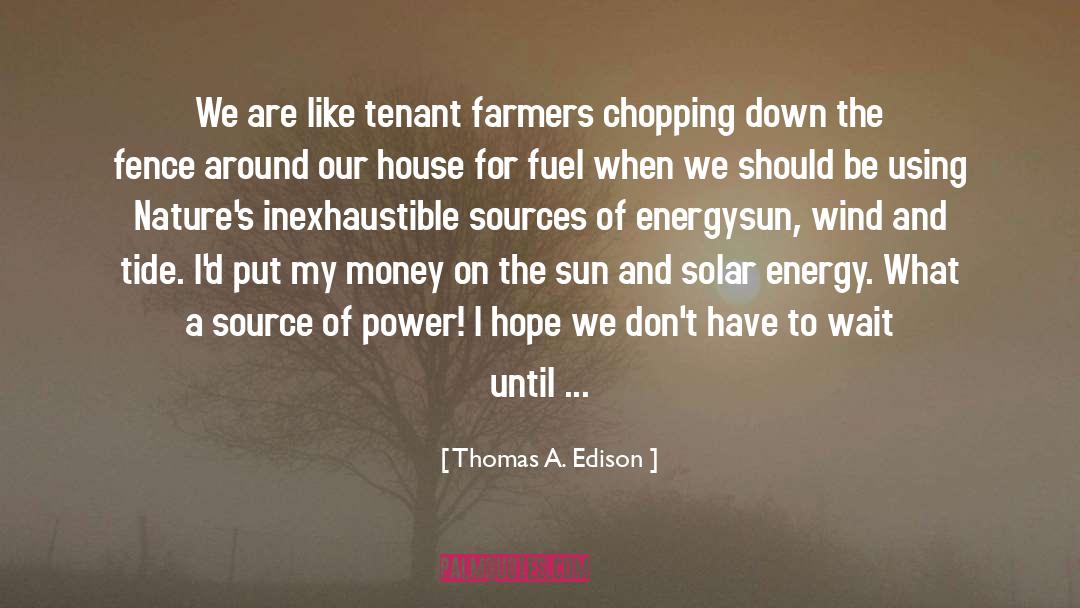 Solar Energy quotes by Thomas A. Edison
