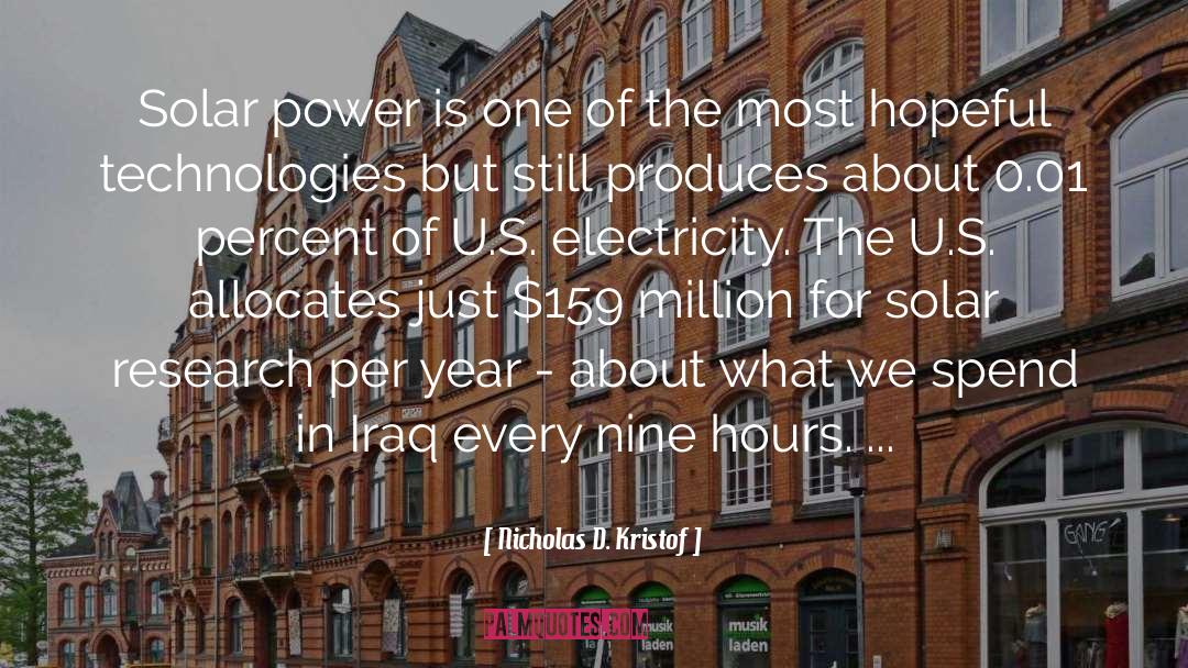 Solar Power quotes by Nicholas D. Kristof