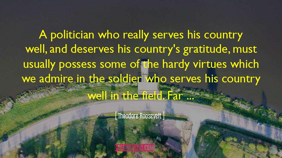 Soldier quotes by Theodore Roosevelt