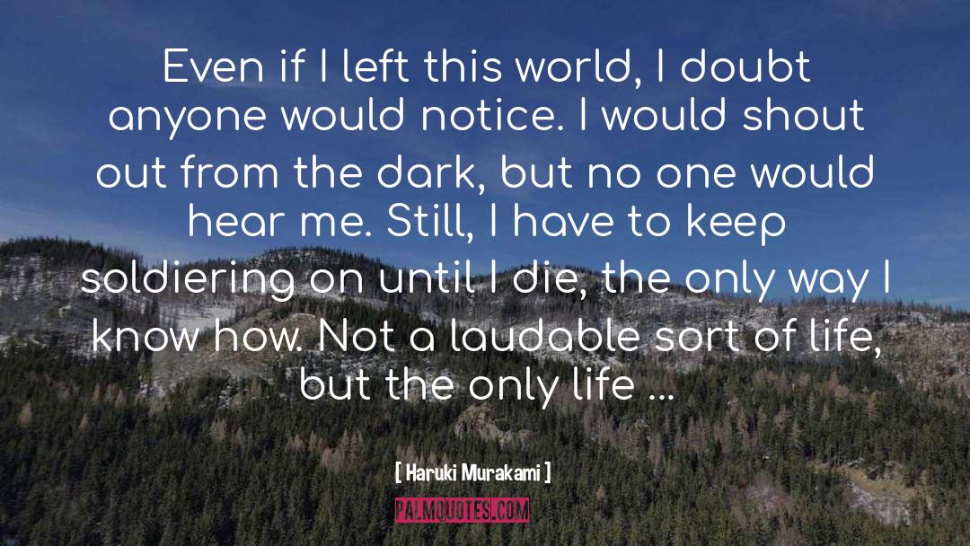 Soldiering quotes by Haruki Murakami