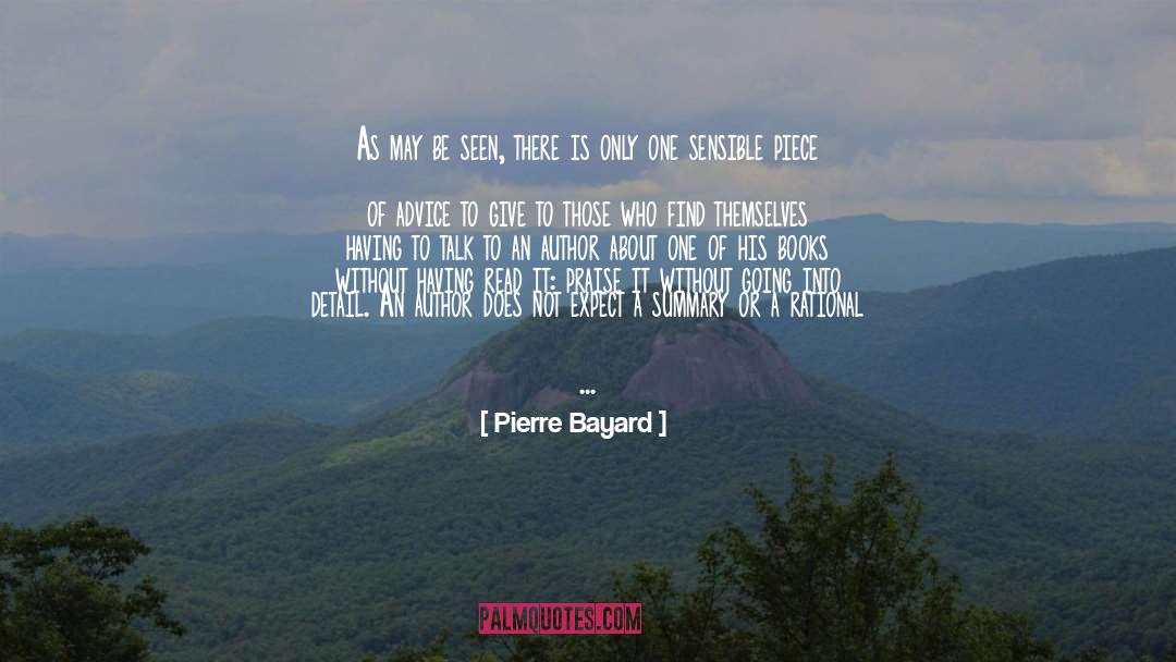 Sole Author quotes by Pierre Bayard