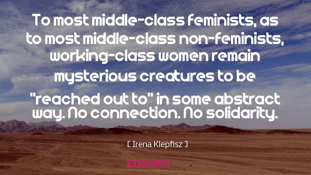 Solidarity quotes by Irena Klepfisz