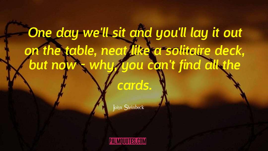 Solitaire quotes by John Steinbeck