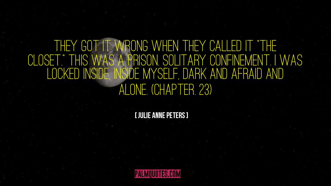 Solitary Confinement quotes by Julie Anne Peters