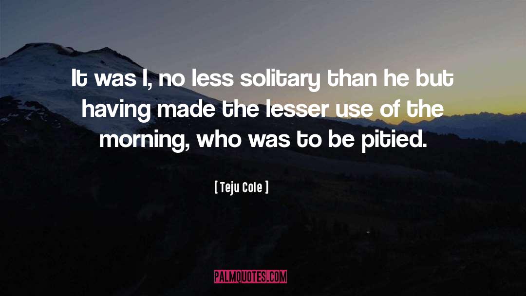 Solitary quotes by Teju Cole