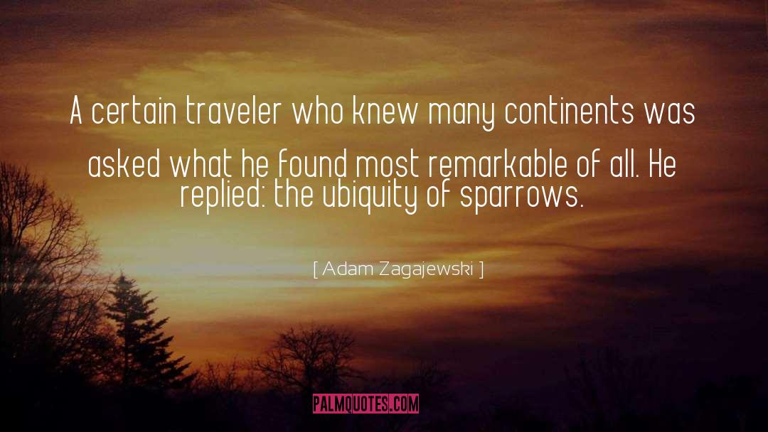 Solo Traveler quotes by Adam Zagajewski