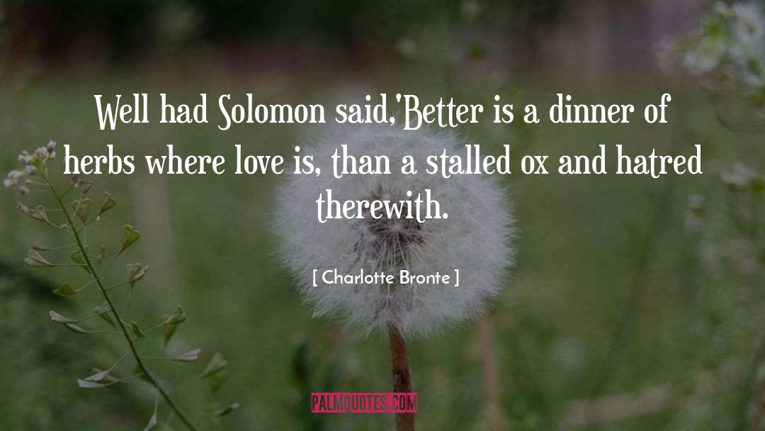 Solomon quotes by Charlotte Bronte
