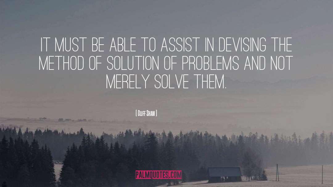 Solution quotes by Cliff Shaw