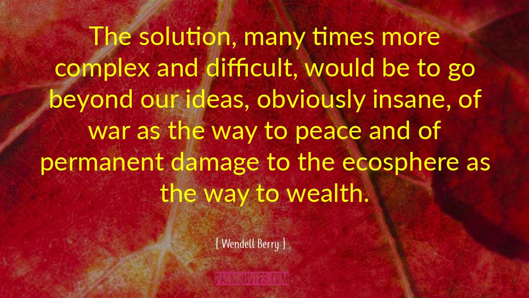 Solution To Problems quotes by Wendell Berry