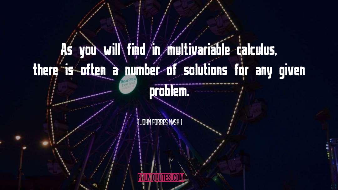 Solutions quotes by John Forbes Nash