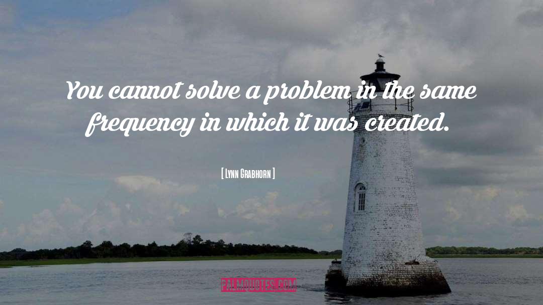 Solve A Problem quotes by Lynn Grabhorn