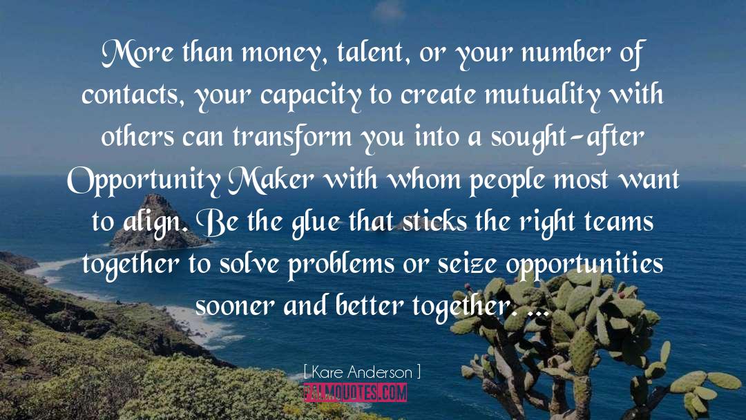 Solve Problems quotes by Kare Anderson