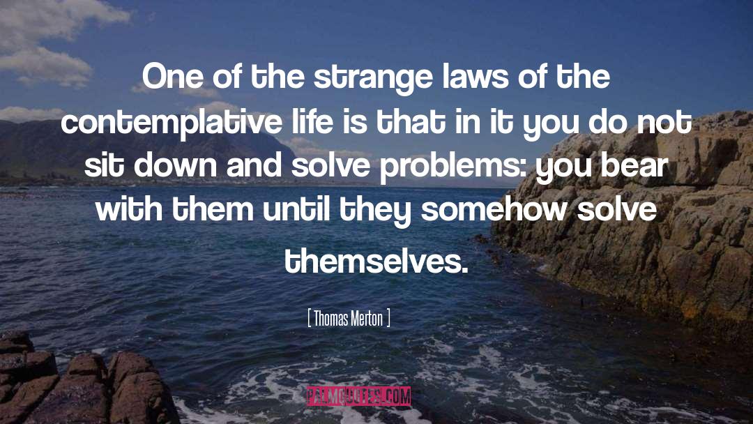 Solve Problems quotes by Thomas Merton