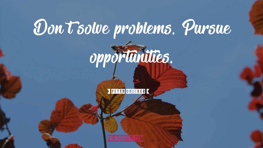 Solve Problems quotes by Peter Drucker