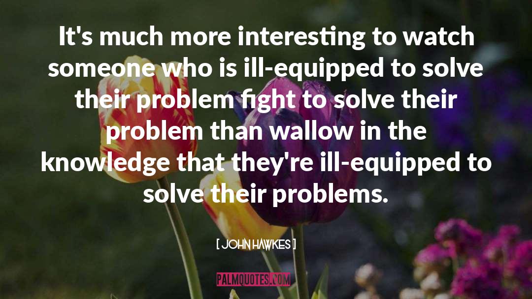 Solve Puzzles quotes by John Hawkes