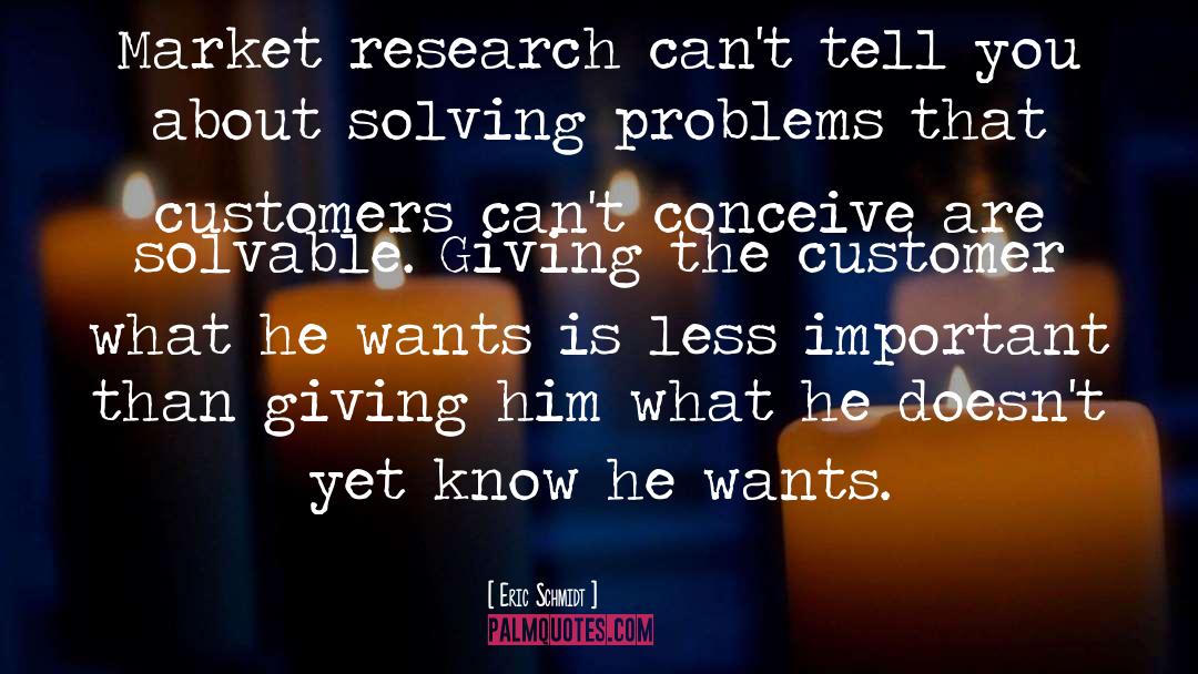 Solving Problems quotes by Eric Schmidt