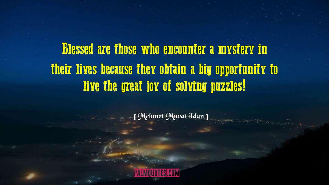 Solving Puzzles quotes by Mehmet Murat Ildan