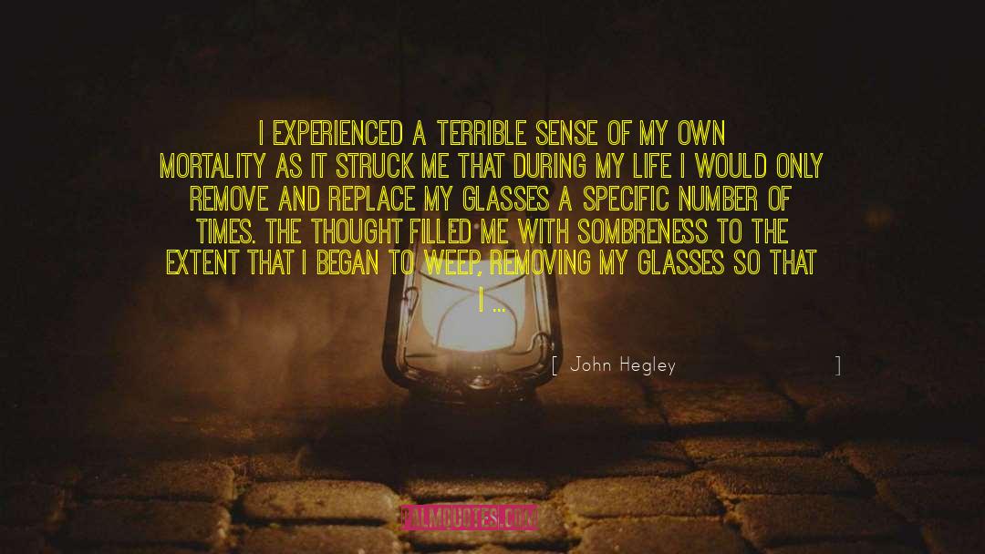 Sombreness quotes by John Hegley