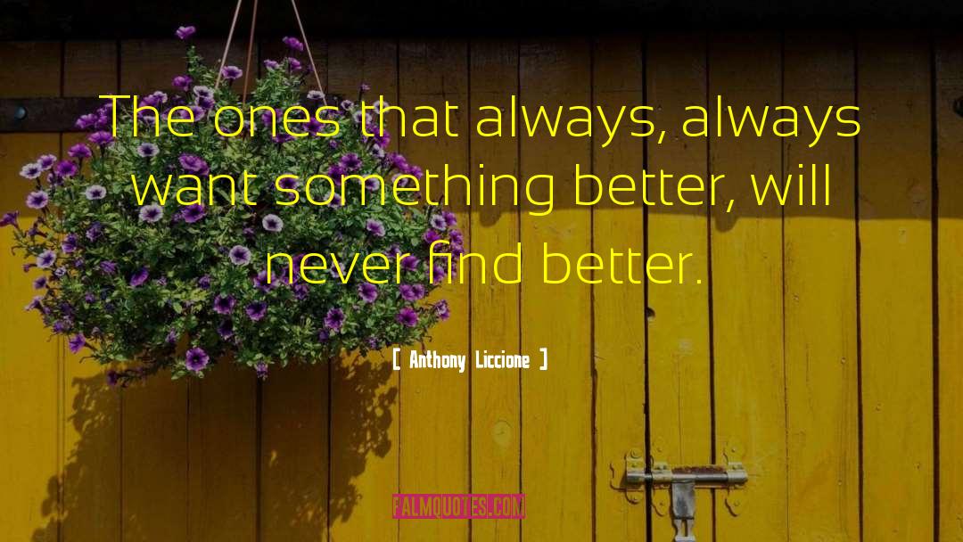 Something Better quotes by Anthony Liccione